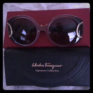 New Salvatore Ferragamo Vintage Style Sunglasses